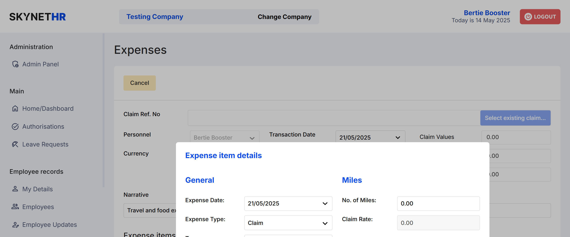 Skynet Expenses Software