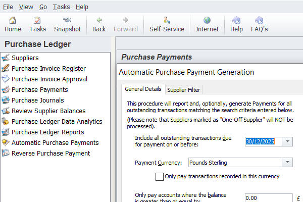 Purchase Order Payments
